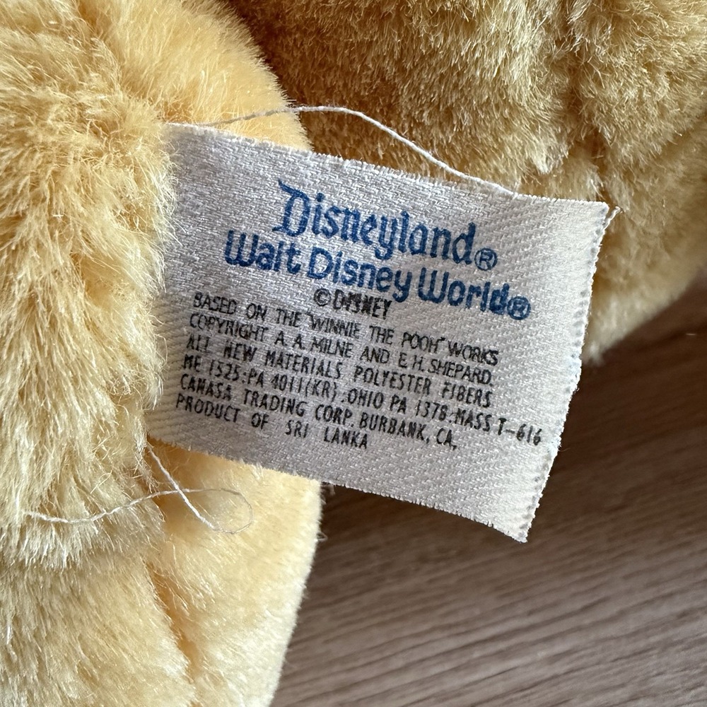Disney Parks Vintage Winnie the Pooh Plush 14" Stuffed Toy Classic Pooh Bear - Picture 6 of 7